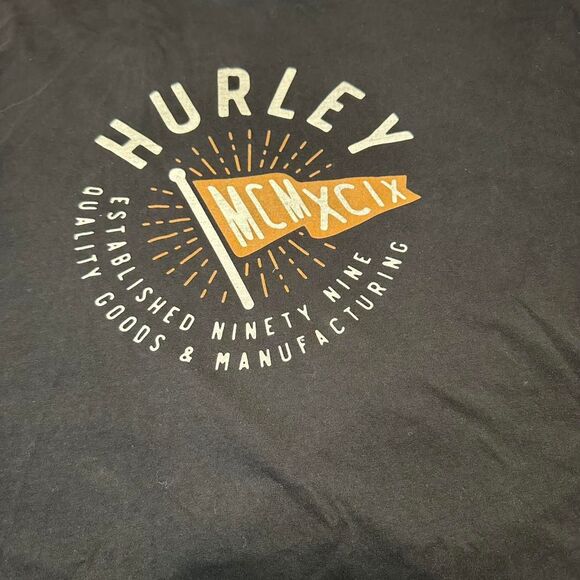 Hurley Men's Black and Orange T-shirt - Picture 2 of 6